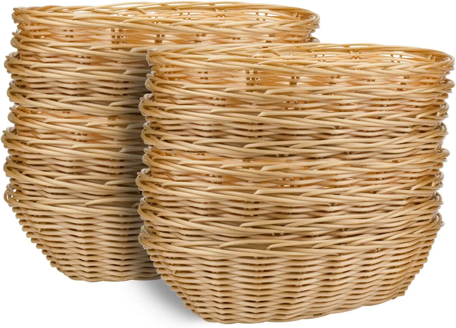 

16 piece plastic oval basket, food storage and fruit basket, 8-3/4 x 6-1/4 x 2-3/4 inch basket box