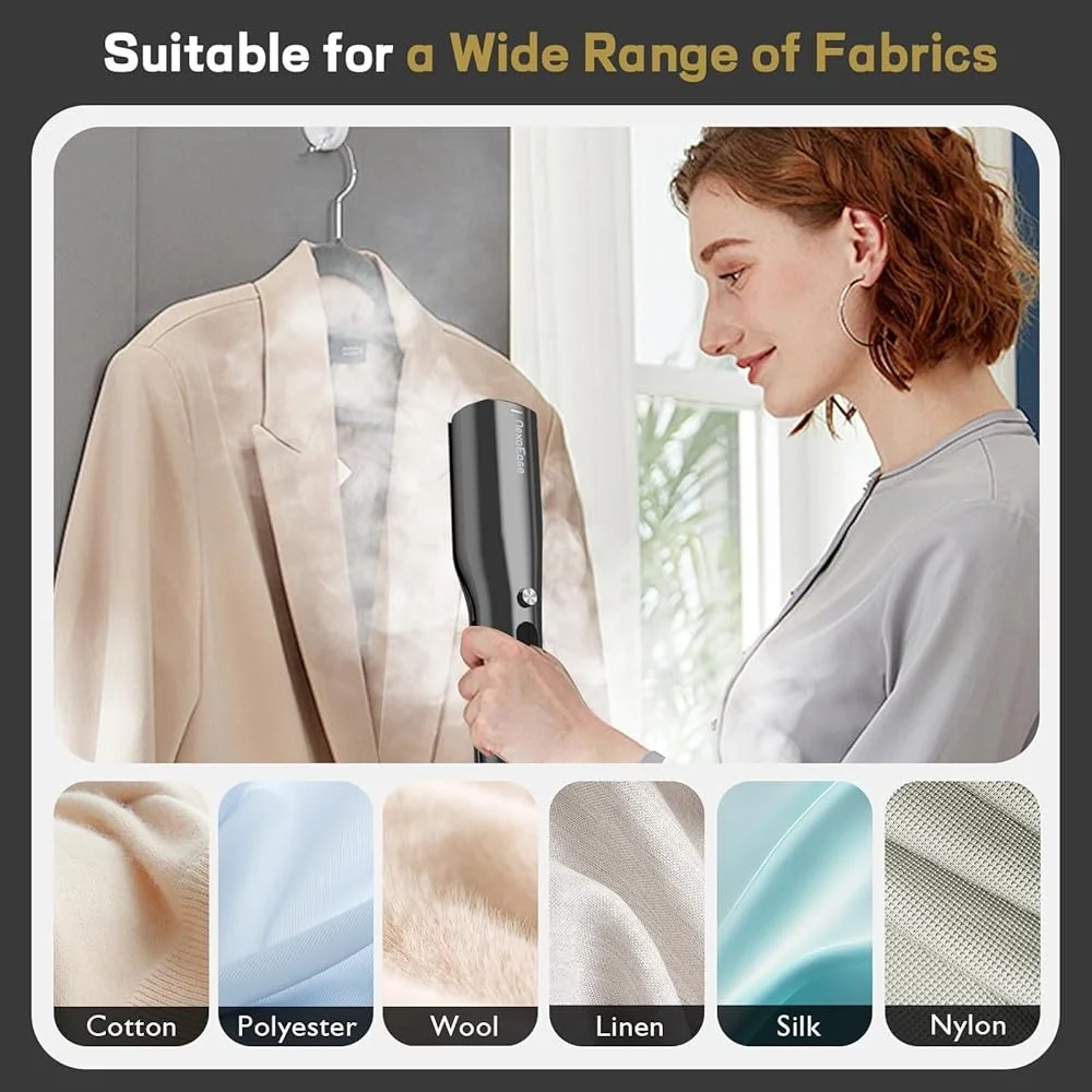 3 In 1 Portable Travel Steamer Iron 900W Garment Steamer Lightweight Compact Wrinkle Remover Perfect All Fabrics Includes