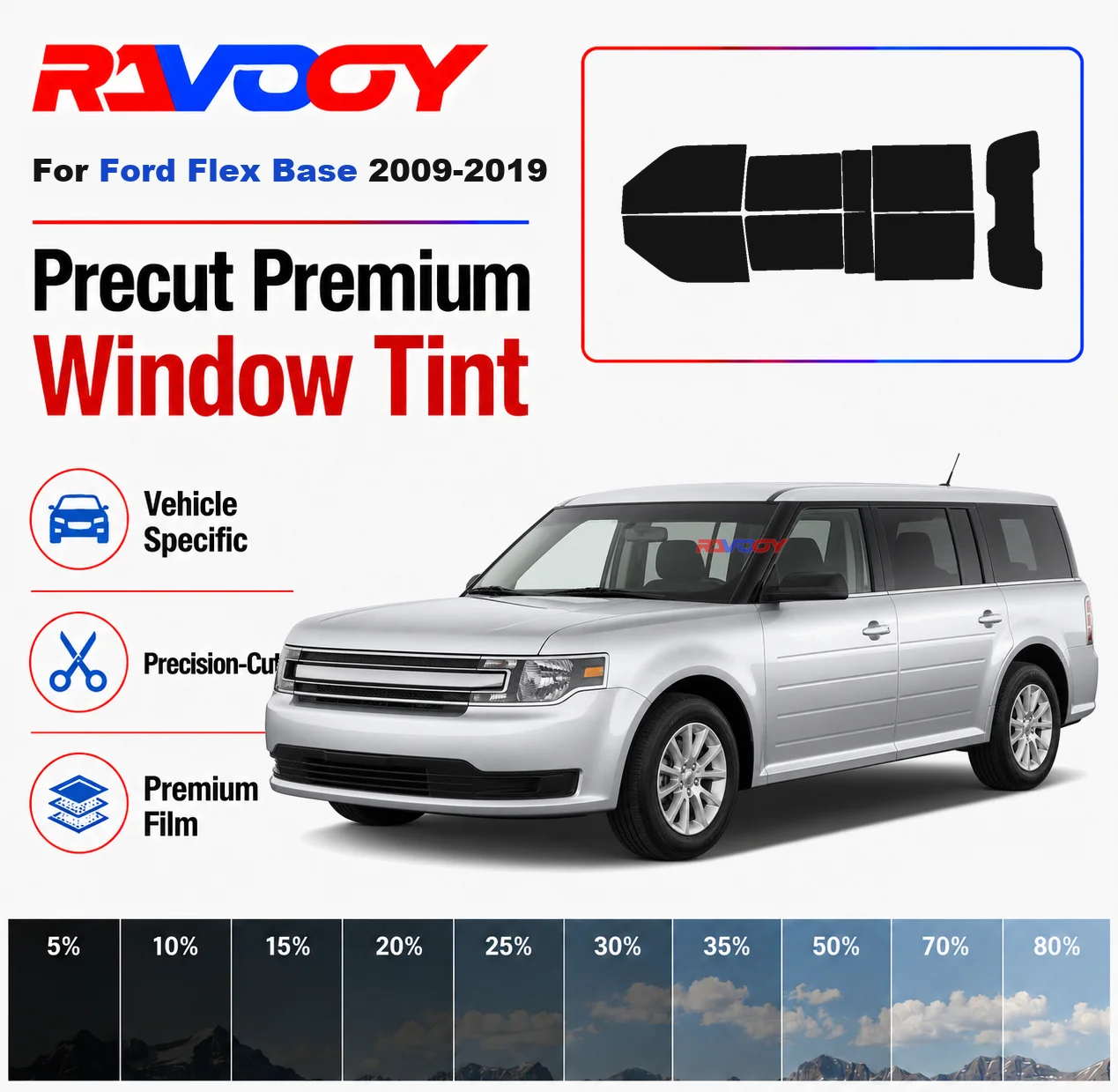 premium-precut-window-tint-kit-front-rear-windows-rear-windshield-for-ford-flex-base-2009-2019-complete-set-nano-ceramic-film