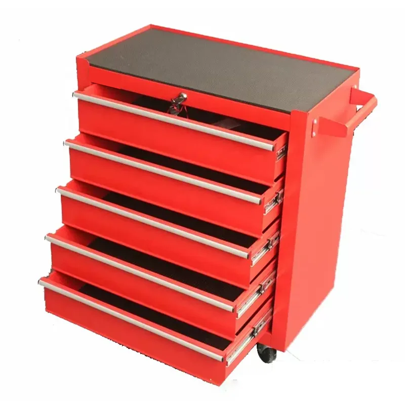 5 Drawer Storage Tool Box Trolley Workshop Hardware Mobile Multi-Functional Auto Car Repair Maintenance Toolkit Cabinet