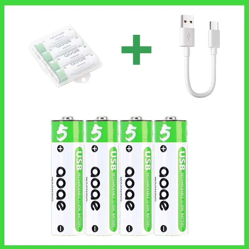 High capacity AA 2700mWh USB  rechargeable lithium battery 1.5V constant voltage discharge TYPE-C interface