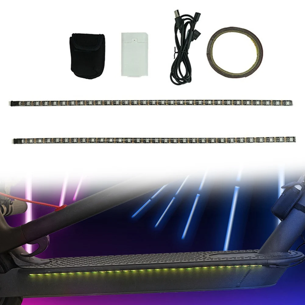 Battery Cable Light Bars Atmosphere Light Battery Box Bag Colorful Light For MAX G30 Scooter Scooters Accessories