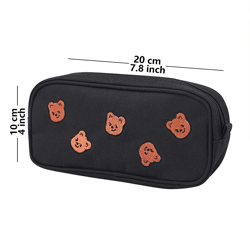 1 قطعة Kawaii الدب التطريز قماش حقيبة أقلام رصاص القلم حافظة أطفال هدية مستحضرات التجميل القرطاسية لوازم الطلاب #5