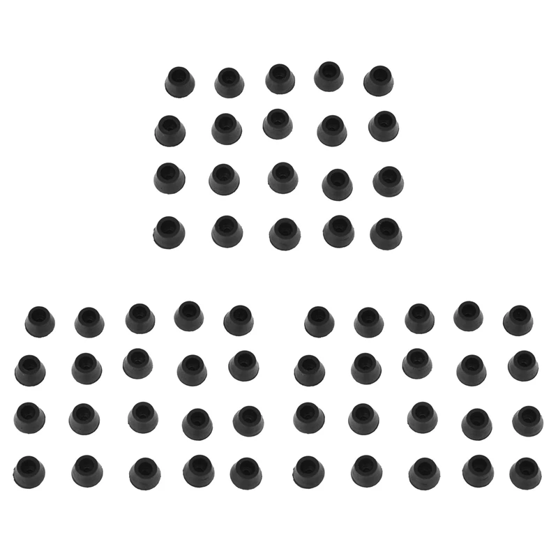 Embouts noirs ABRU-60PCS de jambe de meubles en caoutchouc de table de sofa de chaise 16Mm de diamètre