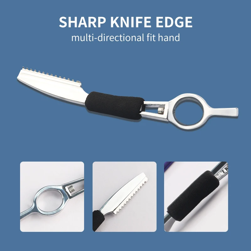 Happy Barber Razor Zinc Alloy Thinning Razor Hairdressing Styling Tools Barber Shop Hair Cutting Knife Thinner Safety Razors