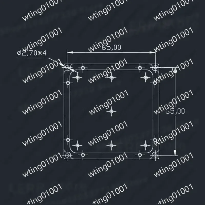 for SMA Connector Shielding Enclosure Aluminum Alloy Case for Through-hole Capacitor Power Supply Module Metal Box 70x70x19mm