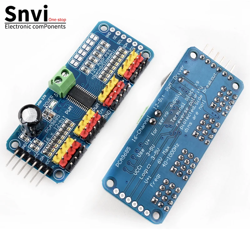 PCA9685PW 16 canales 12 bits PWM/Servo Driver-I2C interfaz PCA9685 módulo Raspberry pi escudo módulo servo escudo