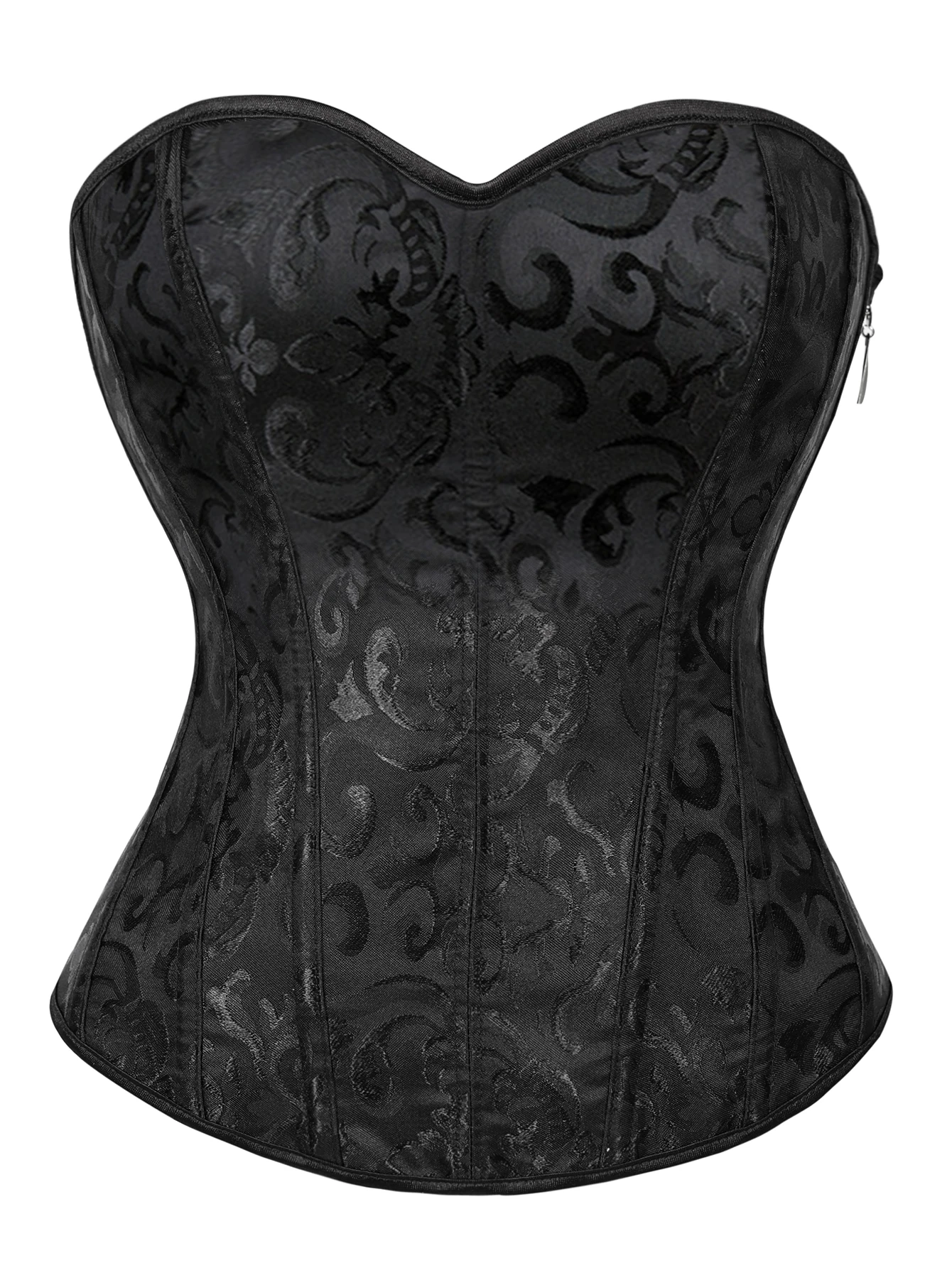 Embroidery Gothic - Corsé para mujer vintage gótico jacquard