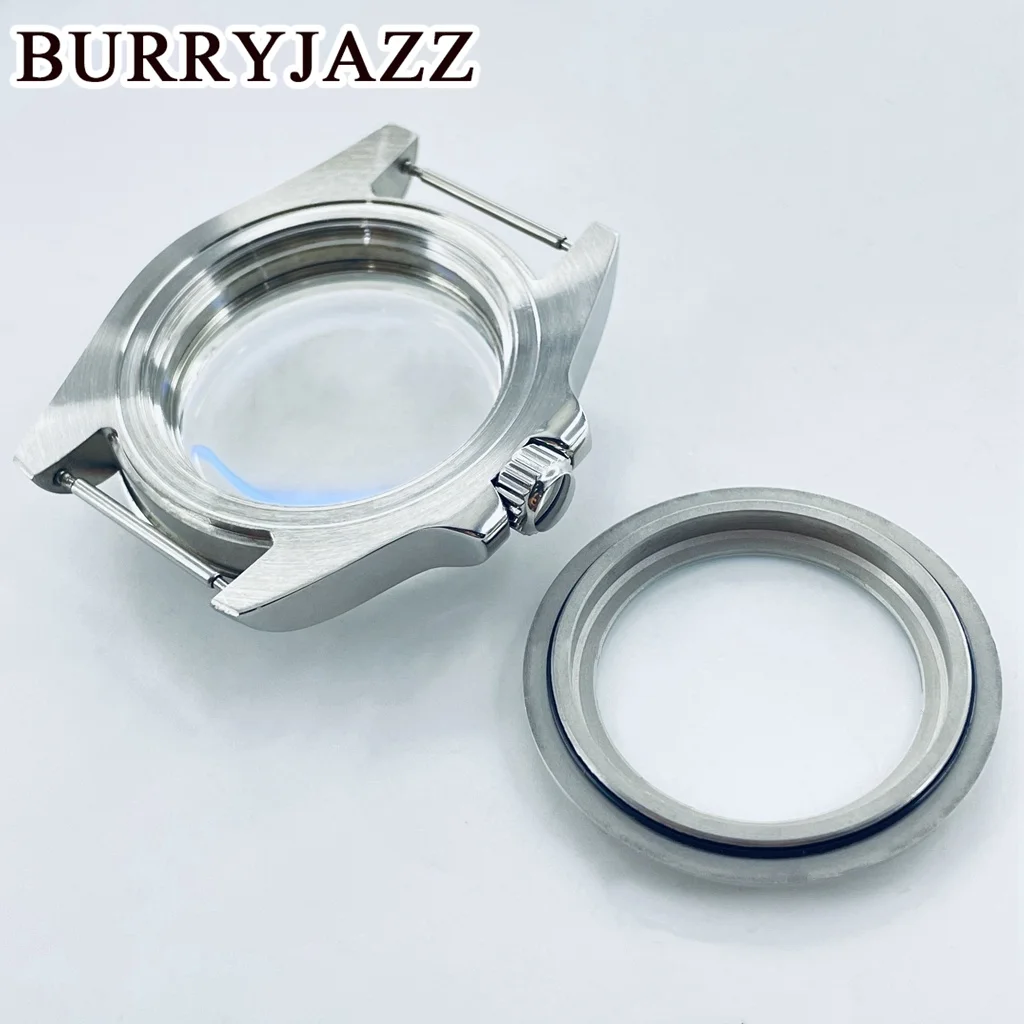 40mm Stainless Steel Brushed Watch Case with AR Blue Domed Glass for NH34 NH35 NH36 NH70 NH72 ETA2824 PT5000 Watch Case for Men - view 6