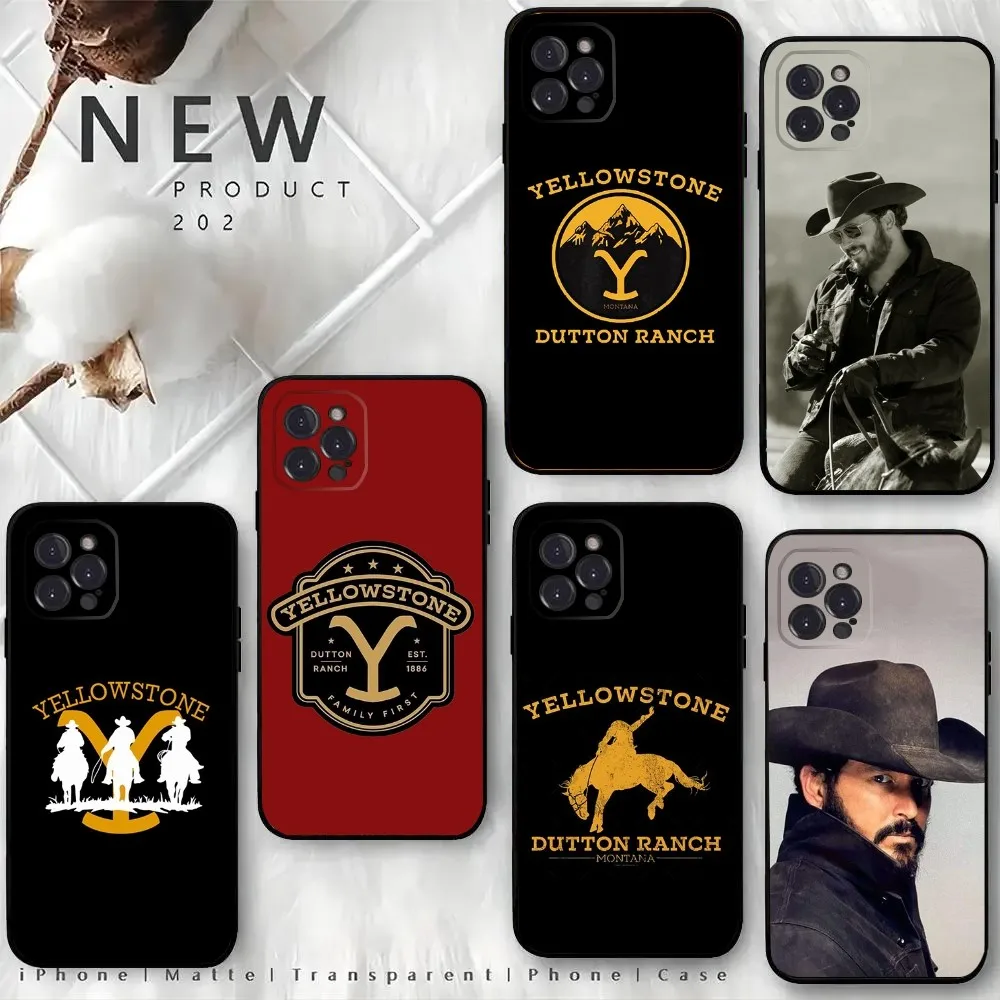 Yellowstone John Kayce Rip Phone Case For iPhone15,14,13,12 Mini 11 Pro XR,X,XS,MAX 6S,7,8 Plus Silicone Cover Soft Black