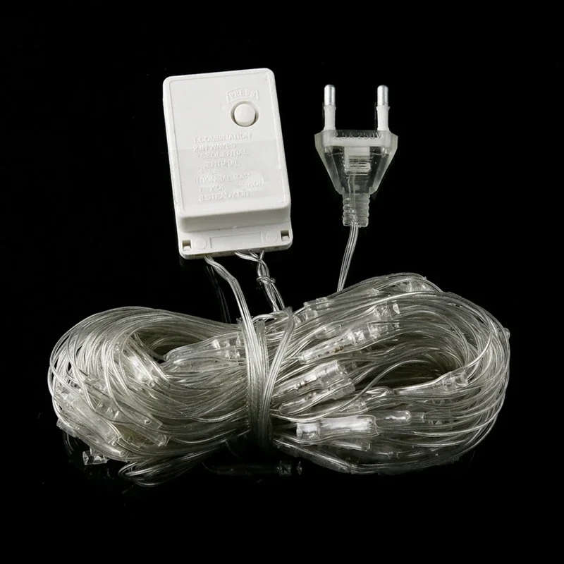 Net LED String Lights 8Modes 220V 1.5x1.5m 3X2M Festival Christmas Decoration New Year Wedding Party Waterproof