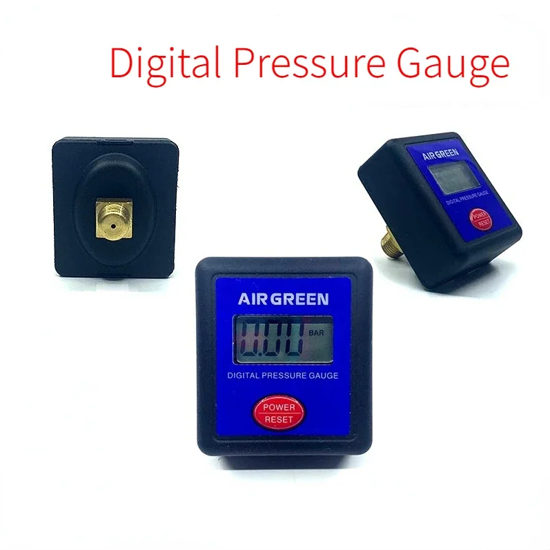 High Precision Spray Gun Pressure Regulating Gauge Electronic Air Pressure Gauge Digital Display Meter Inflatable Air Compressor