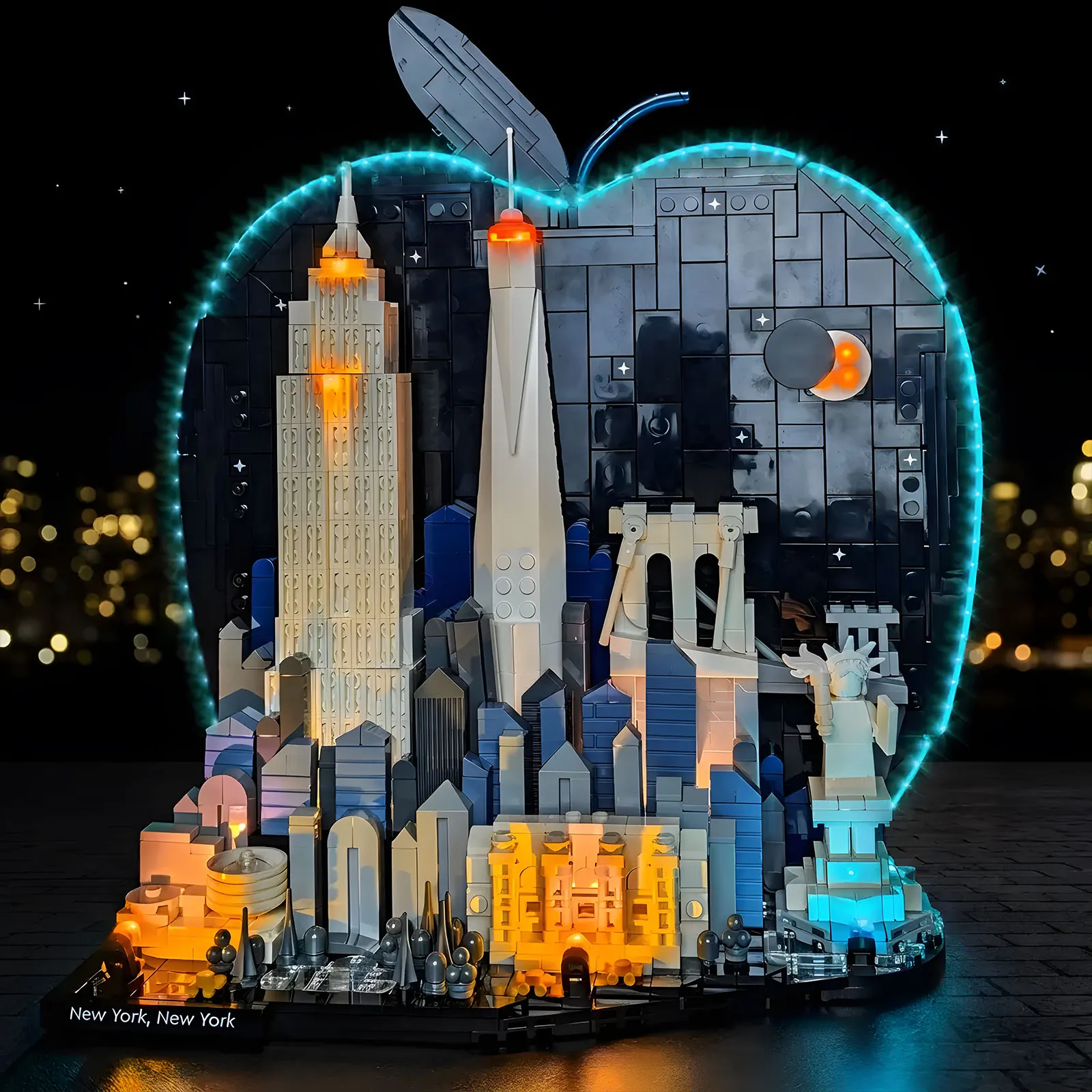 BRIXSPARK LED Lighting Kit for 21066 Lego New York City The Big Apple Building Blocks, USB DIY Decor Light Set view 5