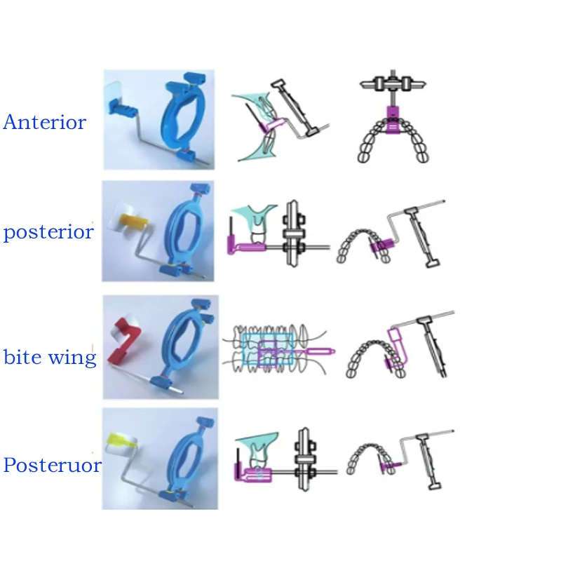 New 10Pcs/Set Dental X-ray Film Fixed Bracket X Ray Sensor Positioner Holder Complete Film Positioning System For Senor Type 2.0