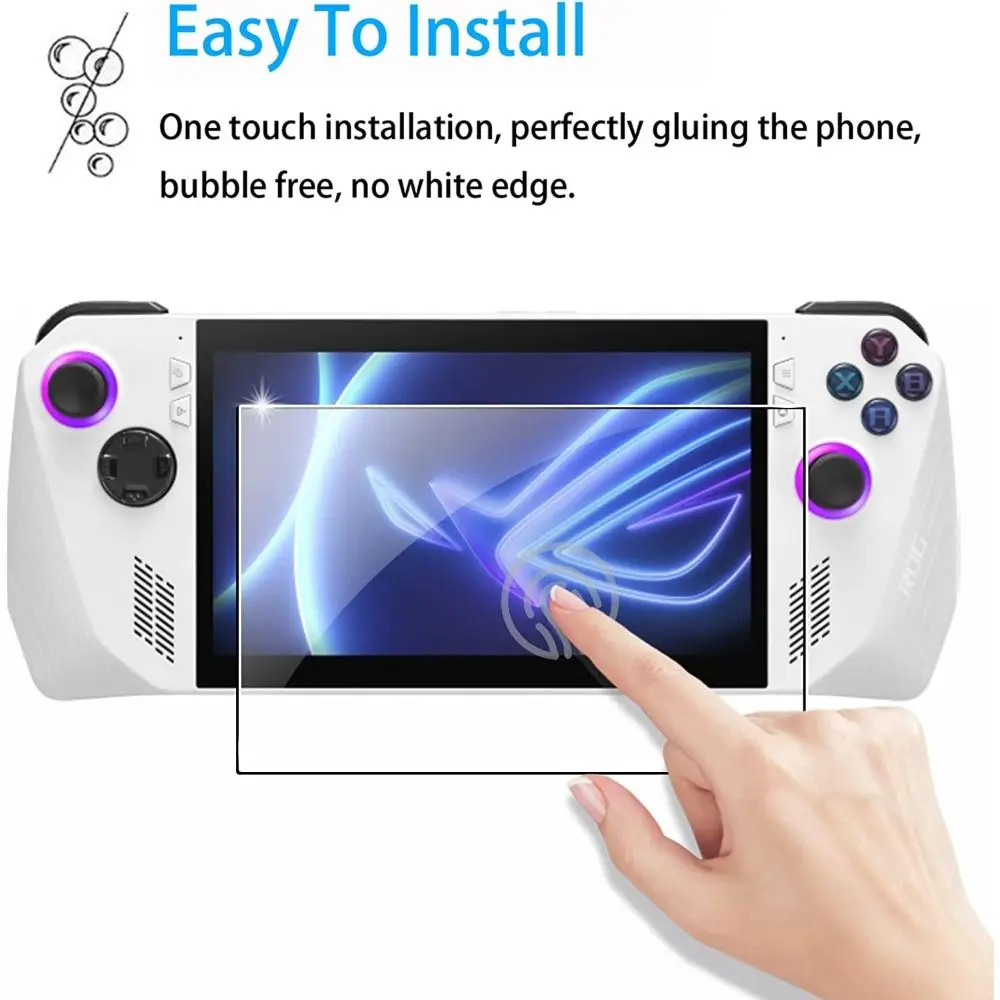 3PCS Accessories Game Console Screen Protector 7 Inch Curved Edge Gaming Handheld Protective Film for ROG Ally X 2024