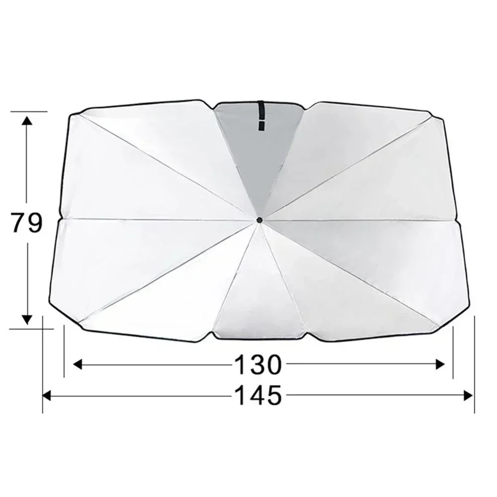 Car Sunshade Umbrella Front Windshield Silver Glue Sunshade Umbrella Uv Resistant Folding Car Umbrella Car Sunscreen Accessories image 4