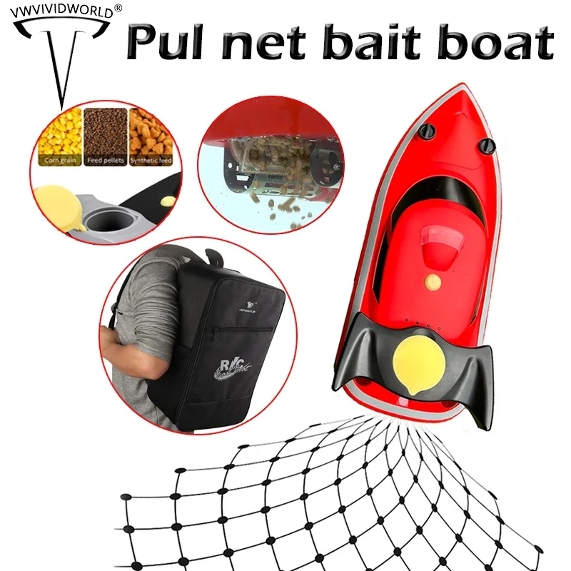 MBLN,RC Fishing Bait Boat&Hook Delivery,Anti-Capsize,Dual Motor,Compact&Powerful,Includes Carry Bag,Remote Control