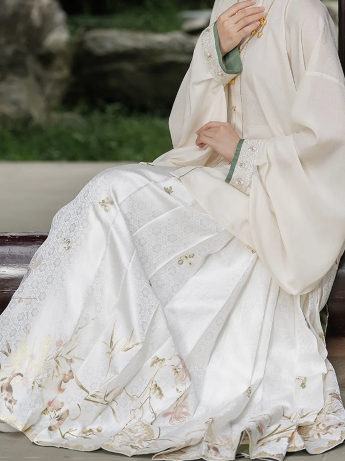 

Оригинальное платье Ханьфу Малянь с имитацией цветочного узора ZOO, трапециевидными складками, новинка весна-осень 2023, повседневное, универсальное, стильное.