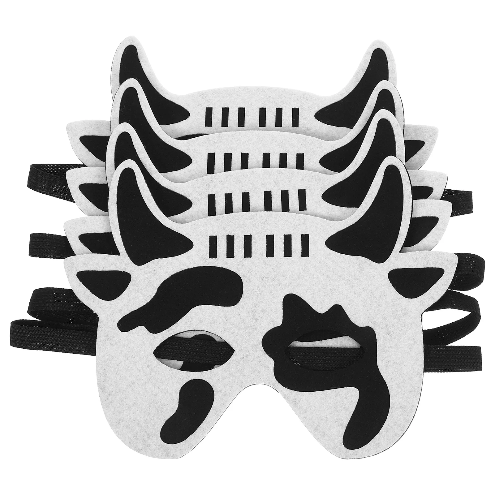 

4Pcs Animal Cartoon Masks Lightweight Felt Masks Kids Birthday Halloween Party Performance Role Play Props Animal Mask