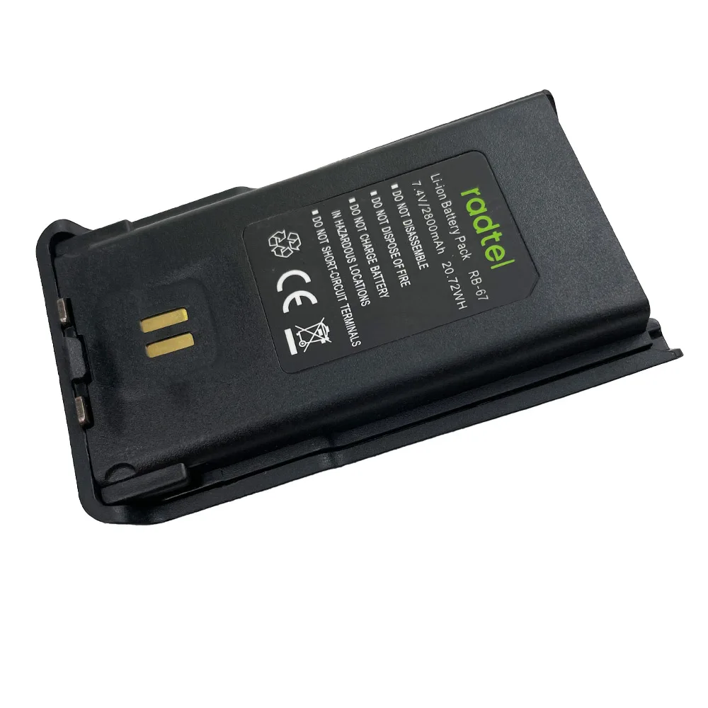 Walkie Talkie Li-ion Battery Pack 7.4V 2800mAh for Radtel RT-68 RT-580G Radio