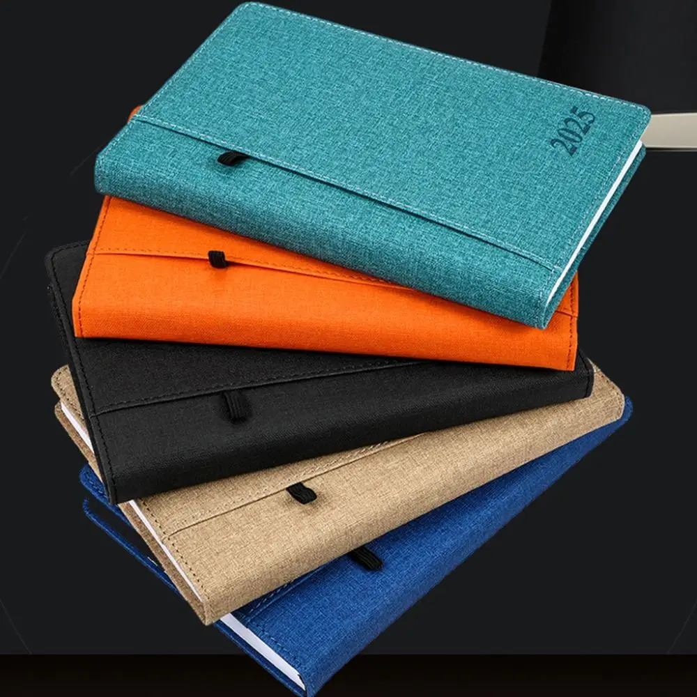 A5 2025 Agenda Planner Notebook 156 Pages Soft PU Cover 2025 Journal Notebooks Thicken Simple Business Notebook
