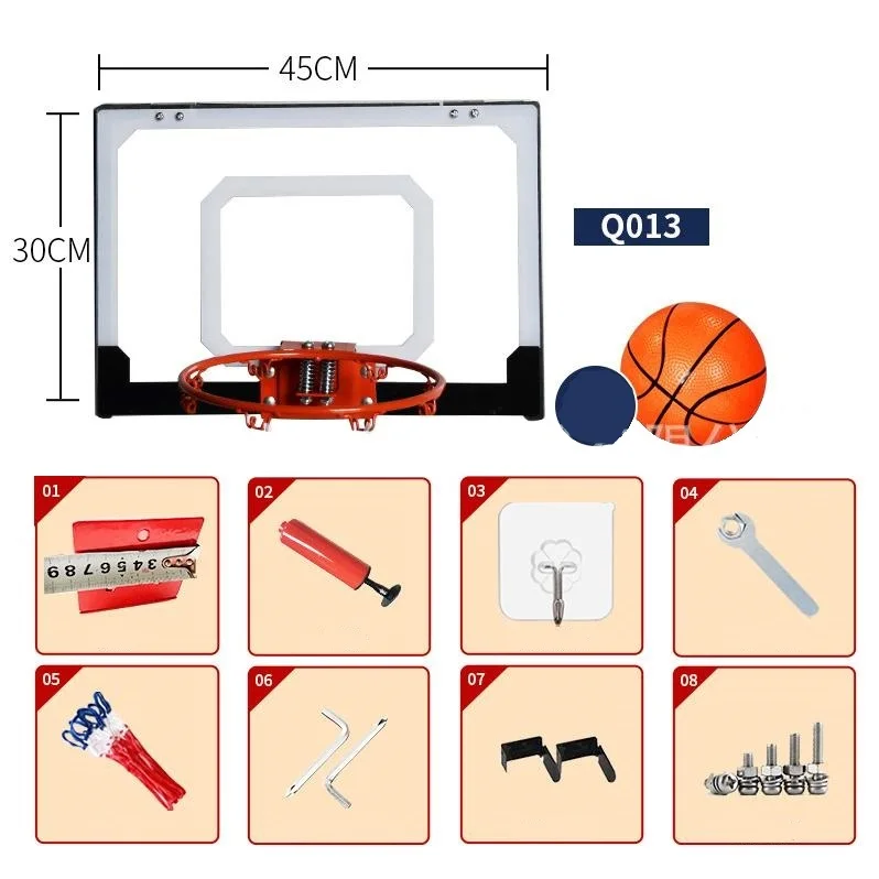 لوحة خلفية كرة سلة داخلية صغيرة مخصصة مع شبكة وطوق للأطفال