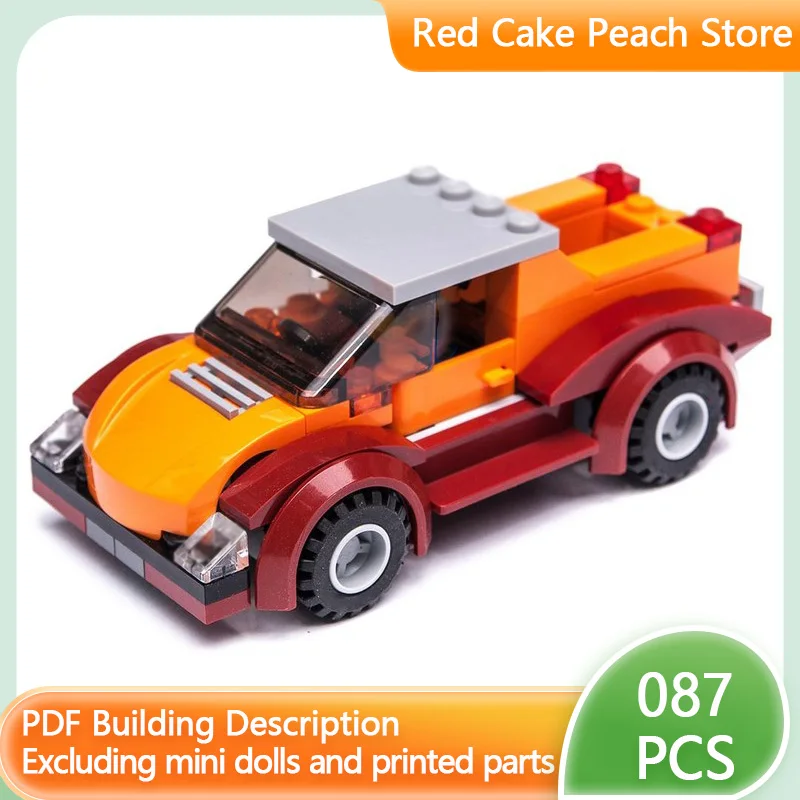 

Модель городской автомобиль MOC, строительные кирпичи, коммерческий пикап, модульная технология, детские праздничные подарки, сборка игрушек, костюм