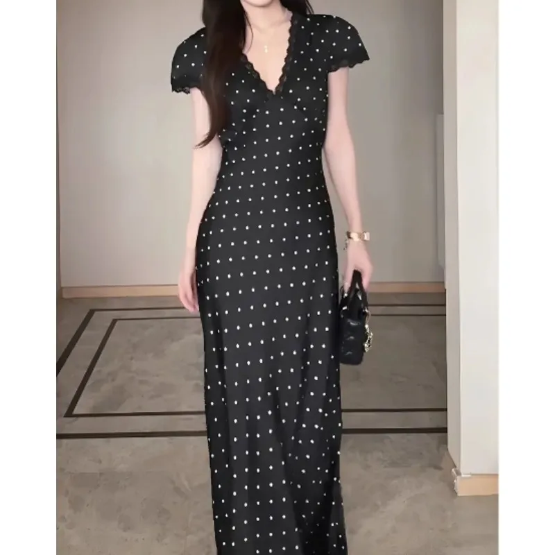 Vestido de Moda Feminino Elegante e Personalizado para Primavera Verão 2025, Vestido Estampado em Camadas