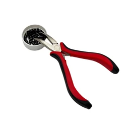 1 piece 5 inch Red Bent Nose Plier with smooth jaw Hair clamp for micro ring hair extension