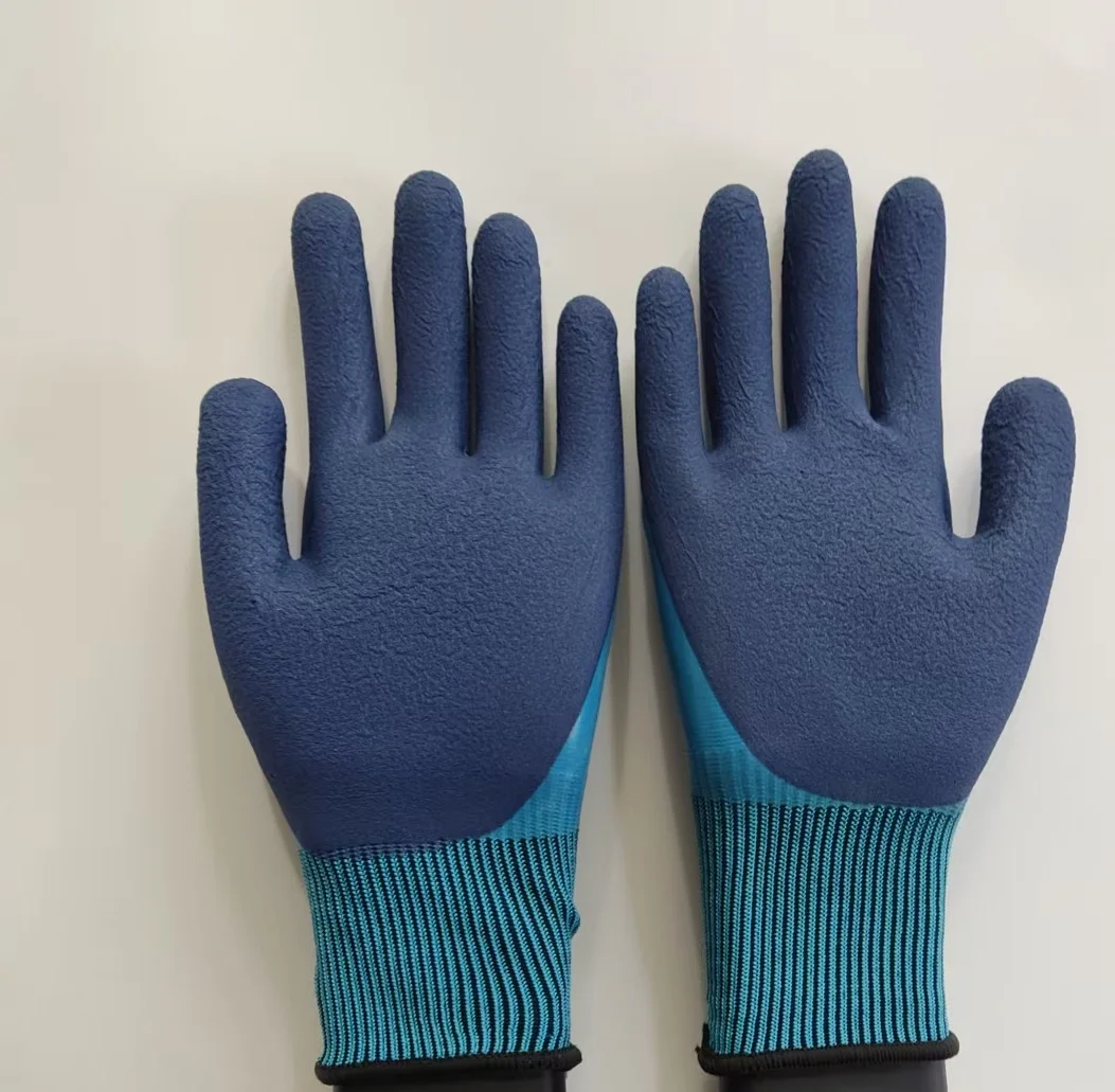 12Pairs Work Gloves Foam Latex Double Coated Ultra Thin PU Coated Excellent Grip Coated Safety Knit Wrist Cuff Factory Wholesale