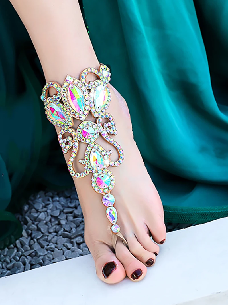 Belly Dance Hand Accessories Or Foot Accessories Female Adult High-end Diamond-Studded Bracelet/Anklet Performance Accessories