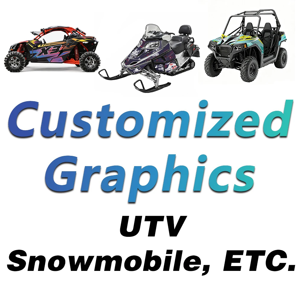 UTV Custom Graphics Decals Kits Personalised Decorative Snowmobile Thick Film Customize Body Sticker