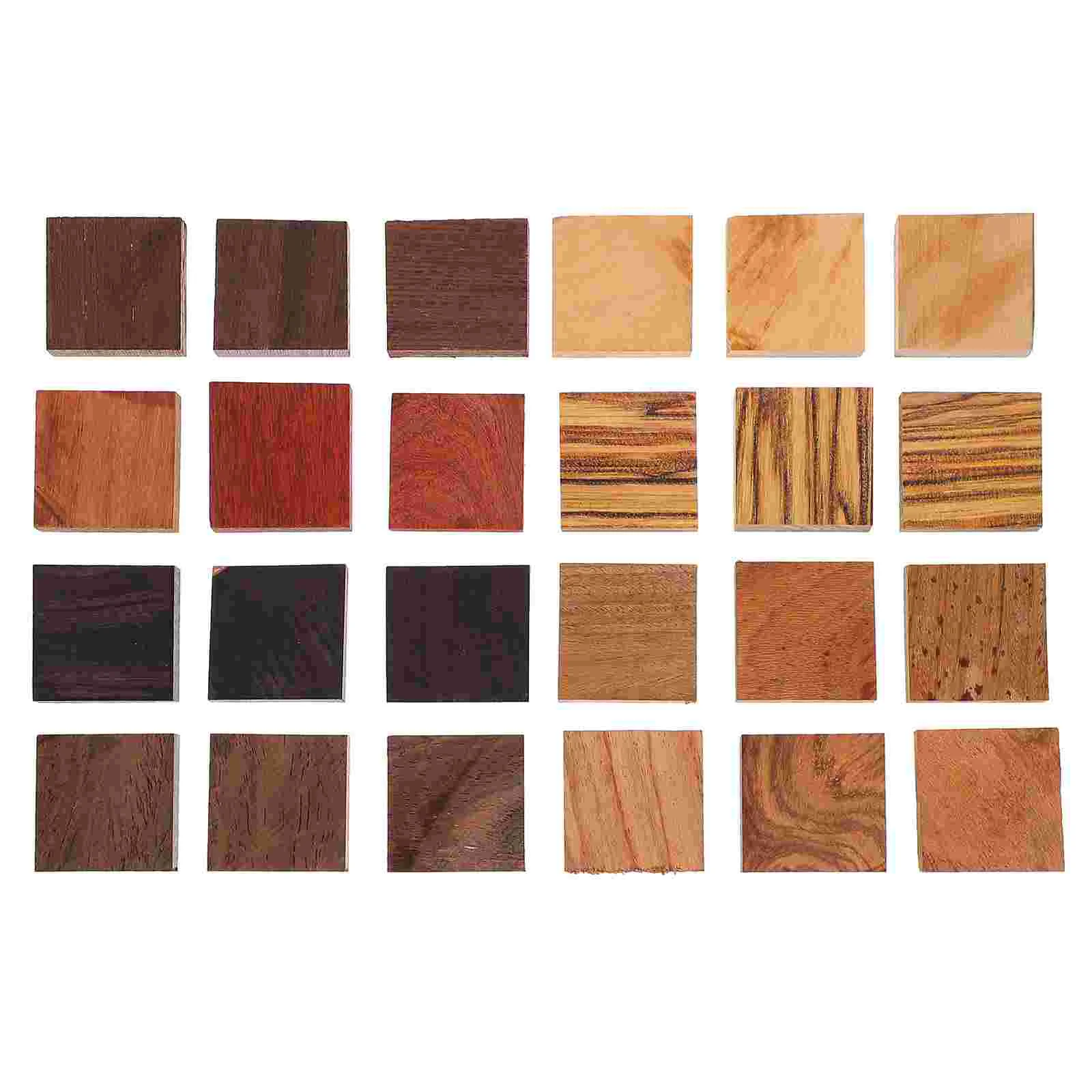 

24 Pcs Rings Wood Unfinished Blocks Supplies Wooden Craft Plank Bead Carving DIY Material Men's