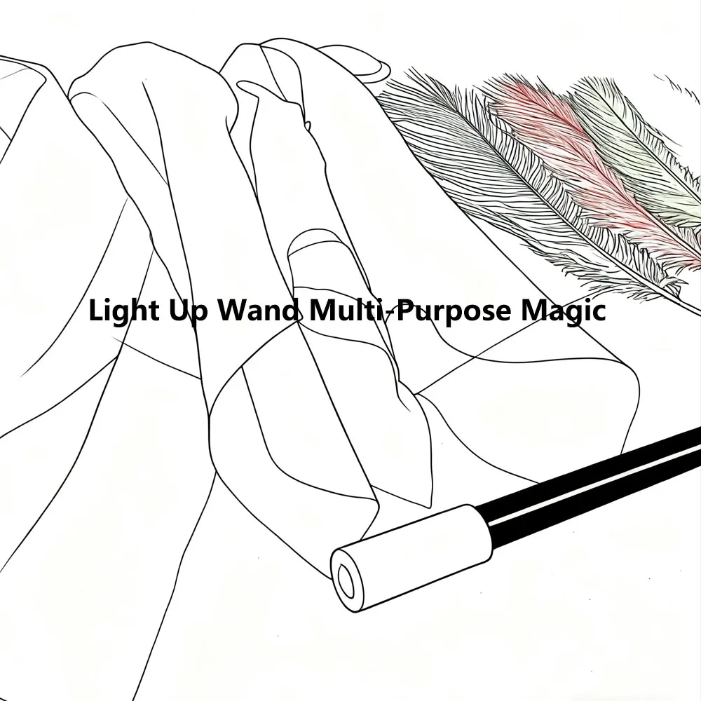 

Светящаяся палочка, многофункциональные фокусы, 7 цветов, смена продуктов, перья/шелковые сценические иллюзии, реквизит