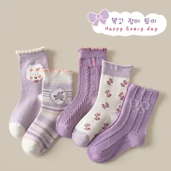 Spring Socks Kids Girls Warm Thick Thermal Crew Socks Toddlers Infant Baby Cozy Gift Socks