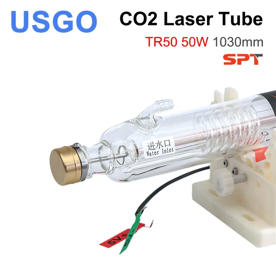 

USGO SPT TR50 50-70W Co2 Laser Tube Length 1030mm Dia.80mm for CO2 Laser Engraving And Cutting Machine