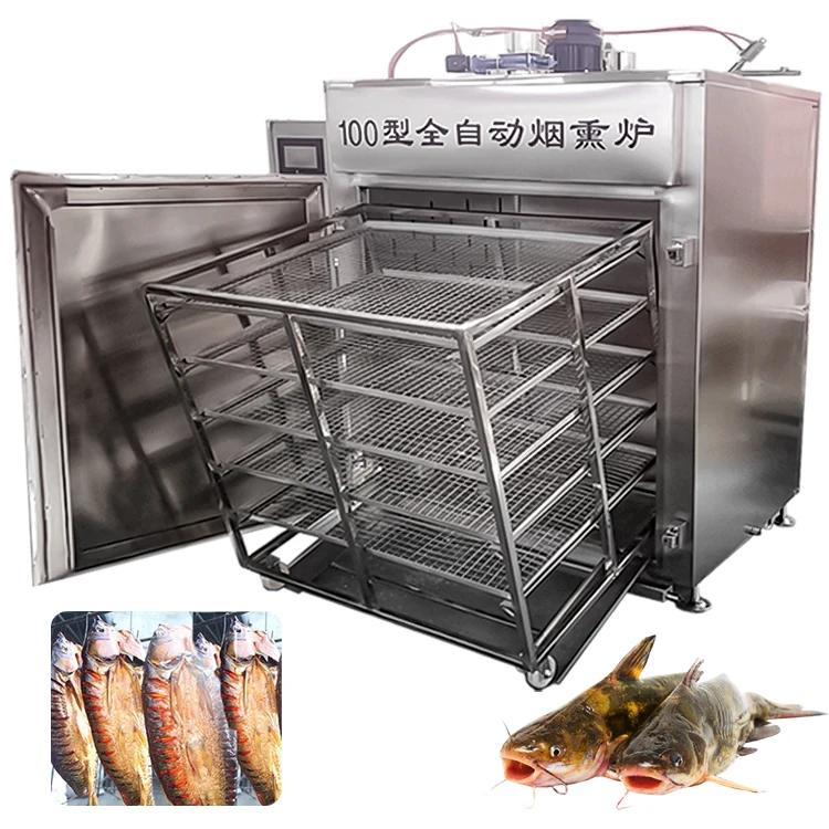 Commercial Rotisserie Automotive Making Sausage Electric Smoke Meat Fish Smoker Oven Machine For Sale