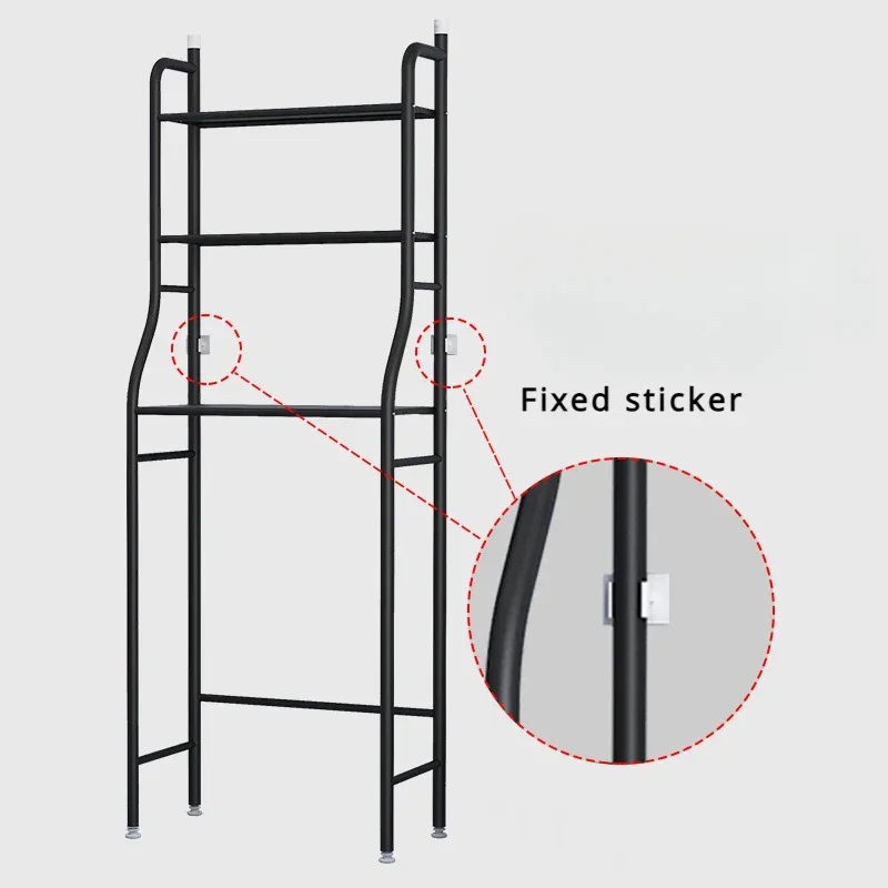 Bathroom Toilet Shelves Storage Rack To Floor Toilet Rack Washroom Punching Free Washing Machine Basin Storage Rack Wall Shelf