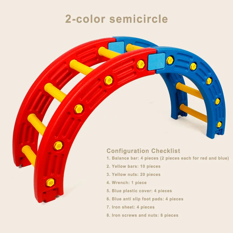 Children's early education multi-functional 1/4 circle climbing frame sensory training equipment