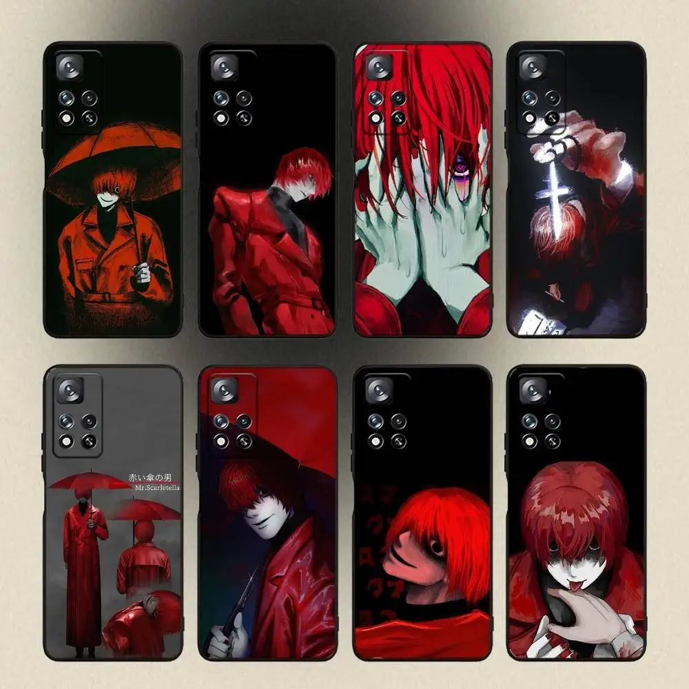 حافظة هاتف Homicipher Scarletella لهاتف سامسونج جالاكسي A 91,80,73,72,53,52,51,22,5G,Plus,J,Note غطاء أسود ناعم