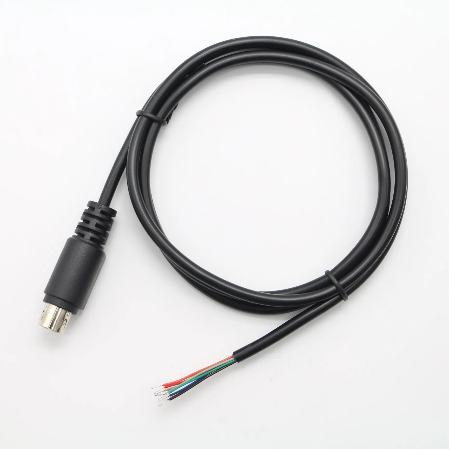 9 Pin Mini Din MIDI Male to 9pin 9 Cores Wire Open Stripped Tinned Cable S-video Audio Cable