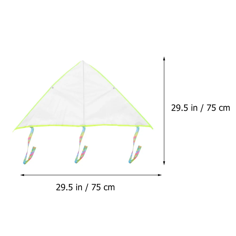 3 set Kids Diy Painting Kite White Blank Waterproof Fabric Outdoor Flying Long Tail Swivel Line Christmas Gift