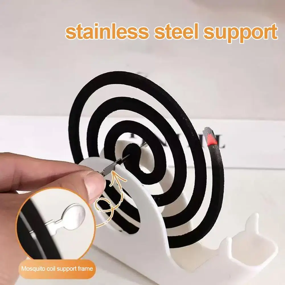 Snail Mosquito Coil Holder Fireproof Anti-Scald Plastic Repellent Rack Portable Incense Burner Tray for Home Outdoor Camping