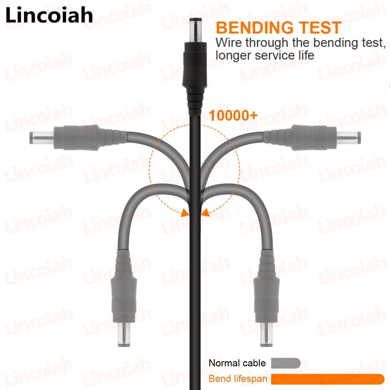 DC Extension Cable 1M 2M 3M 5M 10M 5.5mm x 2.1mm Female to Male Plug for 12V Power Adapter Cord Home CCTV Camera LED Strip DVR
