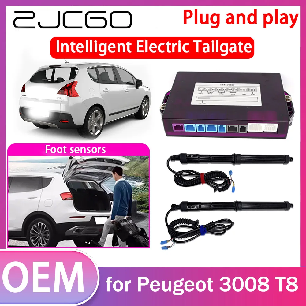 

ZJCGO Electric Tailgate Lift Drive Trunk Opening Tail Gate Lift Soft Close Car Door for Peugeot 3008 T8 2007~2016