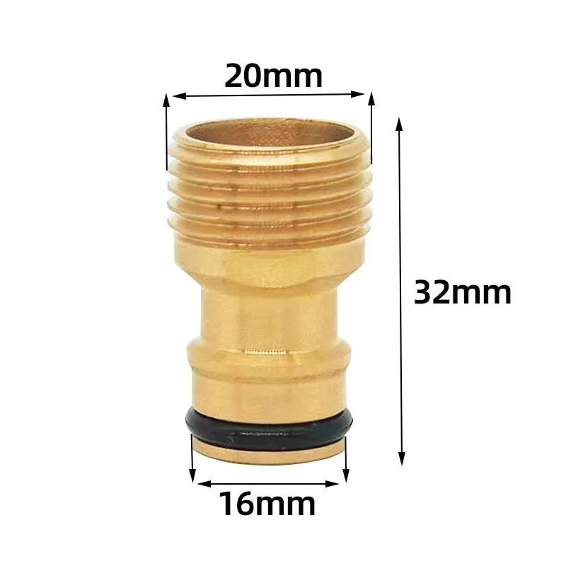 2pcs Brass Tap  Female/Male 1/2 Quick Connector Washing Machine Garden Water Hose Quick Connect Adapter 20mm Universal Parts