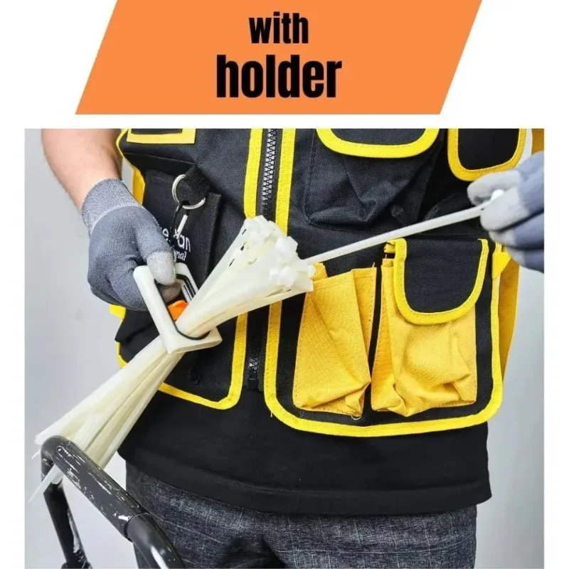 جديد مربع رباط للكابل المنظم المحمولة الفلورسنت تخزين رباط للكابل حامل رباط للكابل تخزين أداة الفلورسنت تنظيم #5