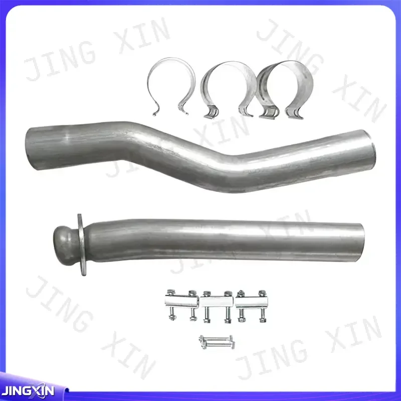 Custom for SS409 3.5 Inch Exhaust Pipe Kit Compatible with 2003-2007 F250 F350 6.0L Powerstroke Diesel Truck Muffler view 3