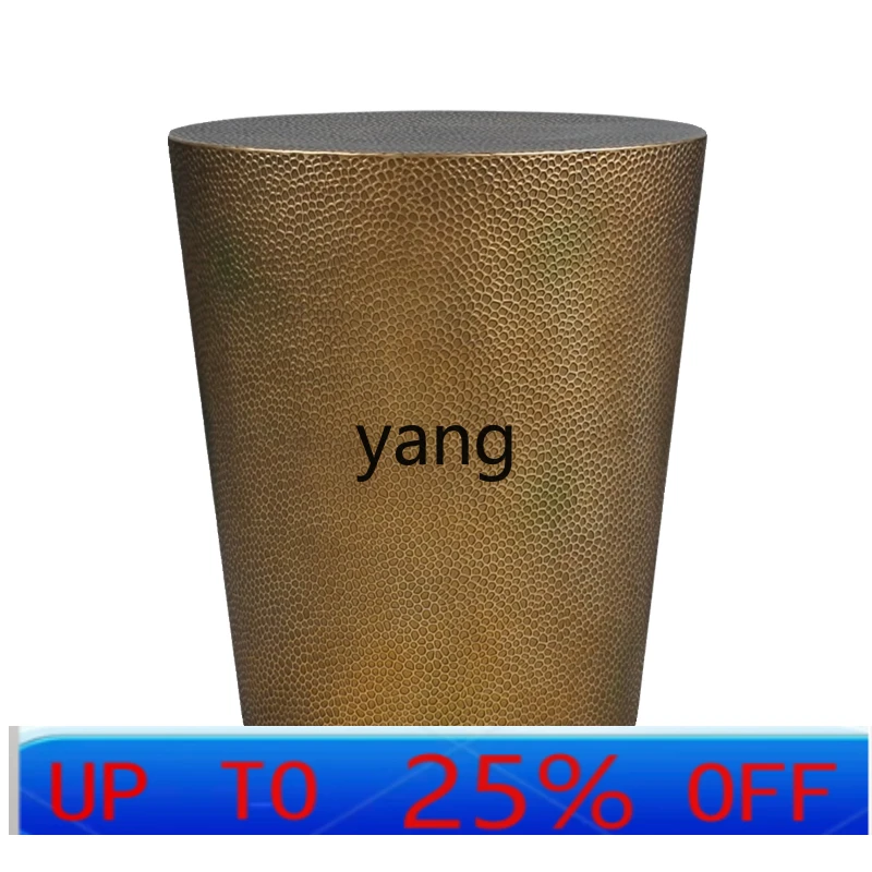 

LMM sofa side few metal antique copper light luxury high-end creative concave-convex pattern corner few