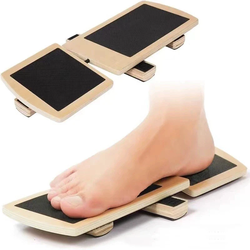 Holz Balance Board Incline Ankle Stretcher für Ballett Single Leg Proprioception Training Anti-Slip Home Gym